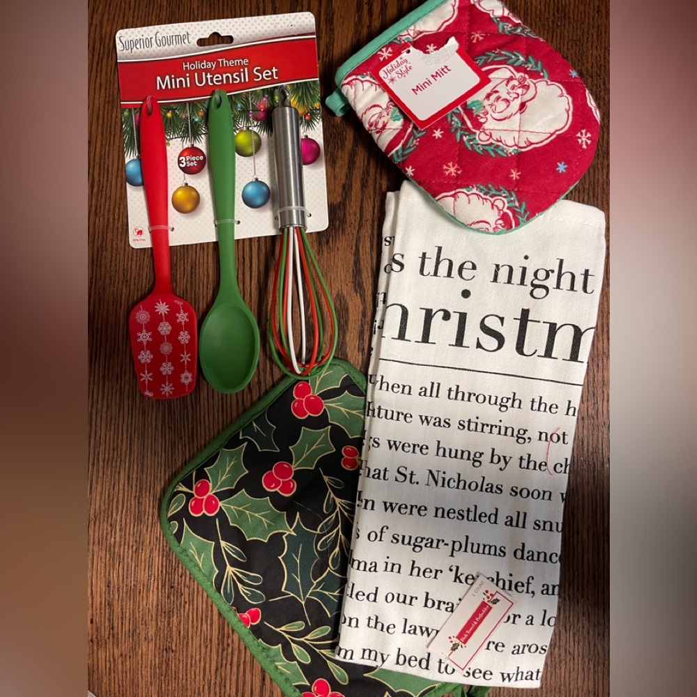 Holiday bundle of items.